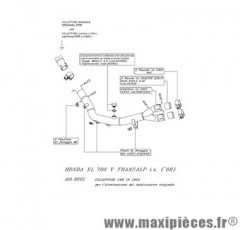 Collecteur décatalyseur SBK Leovince pour moto Honda XL 700 V Transalp