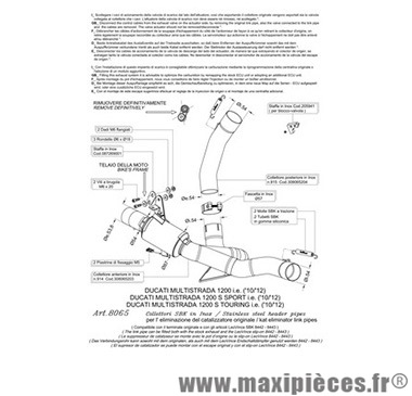 Collecteur décatalyseur SBK Leovince pour moto Ducati Multistrada 1200