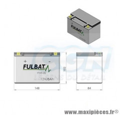 BATTERIE MOTO / SCOOT / QUAD YT9B-4 (BS) FULBAT 12V8AH GEL SANS ENTRETIEN LG150 L68 H105