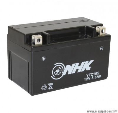 BATTERIE MOTO / SCOOT / QUAD 12V 8,6 Ah YTZ10S NHK SANS ENTRETIEN GEL PRET A L'EMPLOI (Lg151xL87xH94)