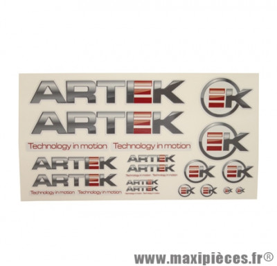 AUTOCOLLANT/STIKERS ARTEK GRIS/TRANSPARENT (1 PLANCHE DE 24 440mmx230mm)