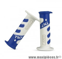 Revêtement poignée TNT cross blanc / bleu