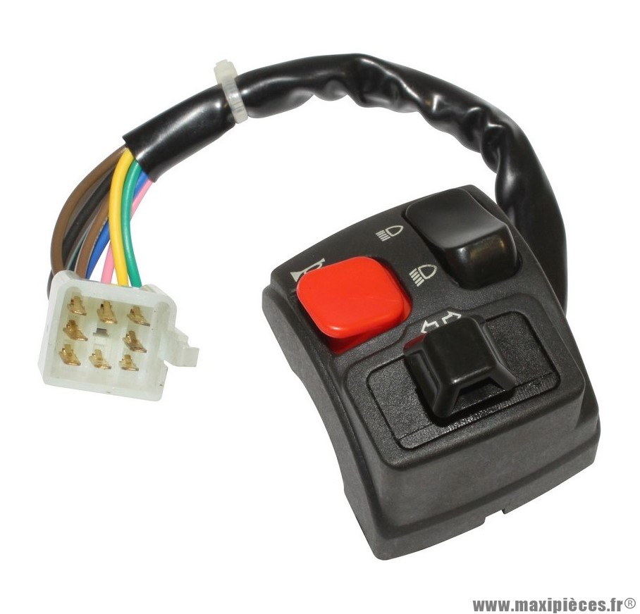 Commodo-commutateur gauche pour scooter 50 mbk booster après 2004, ng après 2000, stunt après 2000 / yamaha bws après 2004, bw bump après 2000, slider après 2000  * Prix spécial !