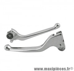 Paire de leviers alu poli pour scooter 50 mbk mach g (OEM: 5rw-h3922-00 + 5jh-h3912-00)