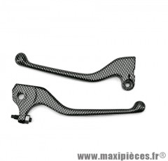 Paire de leviers imitation carbone pour scooter 50 mbk booster 2004