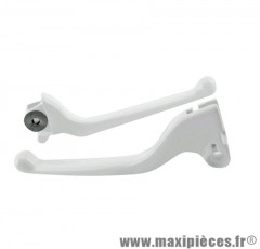 Paire de leviers blanc pour scooter 50 mbk mach g (OEM: 5rw-h3922-00 + 5jh-h3912-00)