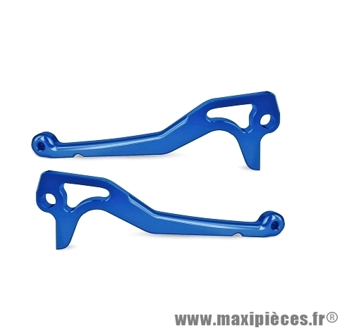 Paire de leviers TNT alu CNC bleu anodisé pour scooter 50 mbk nitro / yamaha aerox / cpi gtr