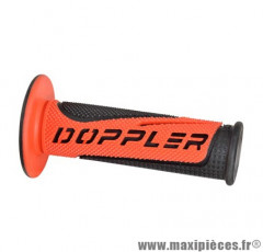 REVETEMENT - POIGNEE DE GUIDON DOPPLER GRIP RADICAL NOIR & ROUGE(VENDU PAR PAIRE)