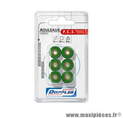 GALET DE VARIATEUR 16X13 9,0G (X6) DOPPLER POUR SCOOTER PEUGEOT ET PIAGGIO