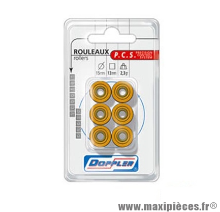 GALET / ROULEAU DE MARQUE DOPPLER 15X13 4,3 G. (X6) P / S1R BOOSTER / NITRO / SR50 / F12 / TYPHOON + ER2