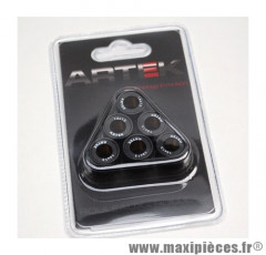 GALET/ROULEAU DE VARIATEUR ARTEK (X6) TAILLE 16X13 POIDS 7g POUR SCOOTER PEUGEOT , PIAGGIO 1994&gt,1999 / KYMCO ET AUTRES