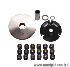 VARIATEUR / VARIO POUR SCOOTER ARTEK K1 POUR MBK 50 BOOSTER, NITRO / YAMAHA 50 BWS, AEROX, APRILIA 50SR / MALAGUTI 50 F12 (VENDU AVEC 3 JEU DE 6 GALETS 16x13)