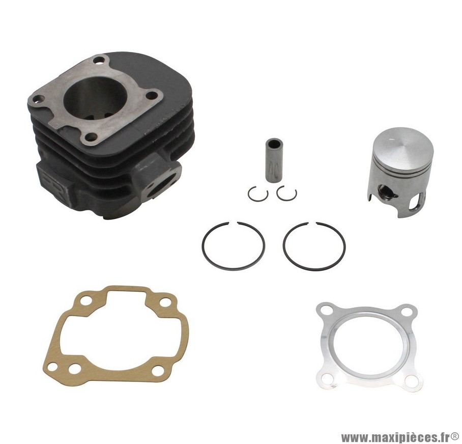 CYLINDRE PISTON DE SCOOTER﻿ DR FONTE POUR CPI 50 POPCORN, OLIVER, ARAGON, HUSSAR/KEEWAY 50 FOCUS, HURRICANE, MATRIX, F-ACT/GENERIC 50 XOR, IDEO (AXE DE 12) * Prix spécial !