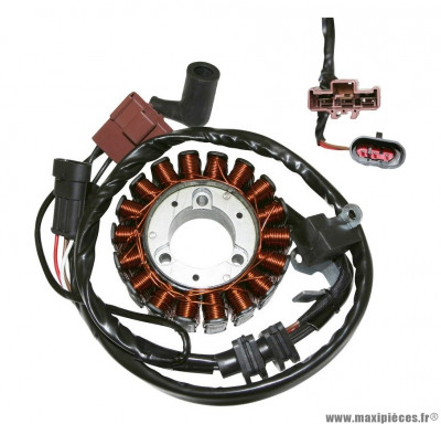 Stator allumage maxi-scooter pour Piaggio 125 - 250 mp3, beverly, x7, vespa gts / gilera 125 - 250 nexus / aprilia 125 - 250 atlantis, sport - city, 125 sr max - Type origine, Top Perf