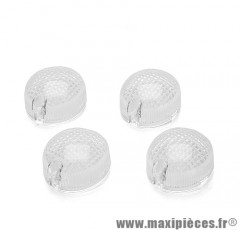 Cabochons clignotants x4 transparent avant + arrière pour moto derbi senda / beta rr