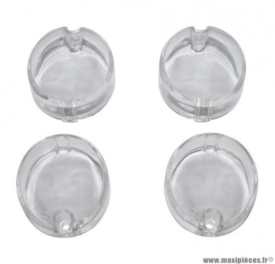 Cabochons clignotants x4 transparent pour 50 a boite derbi senda