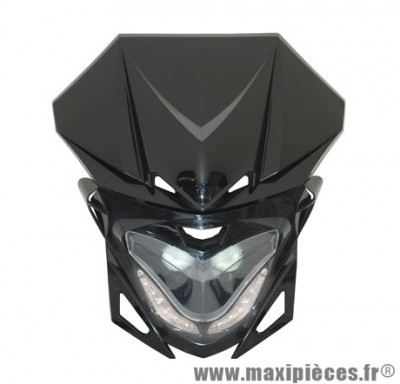 Tête de fourche RR8 noir avec leds blanches pour 50 a boite