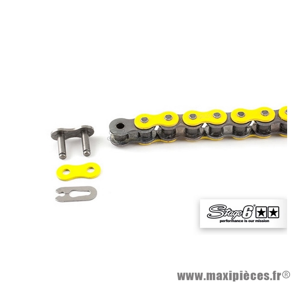 Chaîne renforcée HQ mécaboîte Stage 6 140 maillons D420, couleur jaune