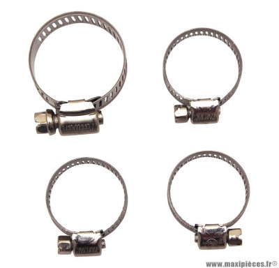 Colliers de durite de refroidissement x4 pour derbi senda, gpr / aprilia rs, rx / gilera 50 smt, rcr 2006> euro3
