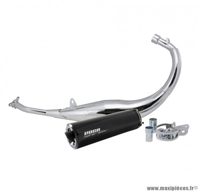 Pot d'échappement Voca Chromed pour 50 à boite minarelli am6, beta rr-rieju rs3, rs2, rs1, mrt, smx, rmx, rr-peugeot xps, xp6-mbk x-limit-yamaha dtr
