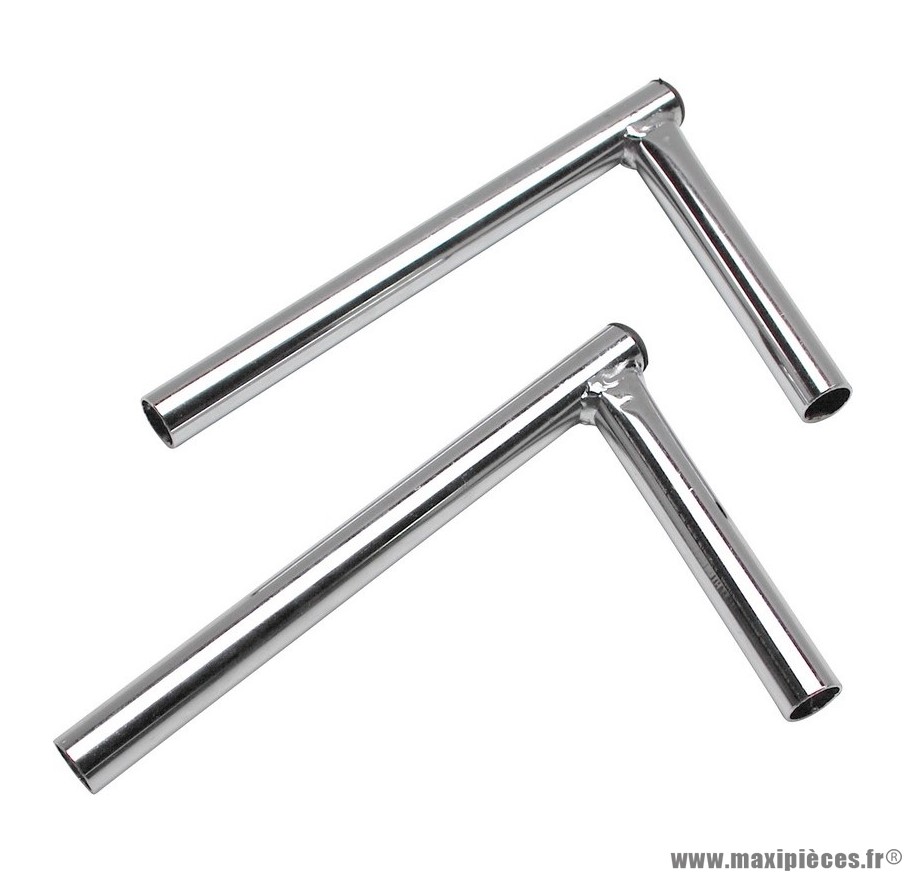 Paire de guidons equerre pour cyclo 103 mvl acier chrome diamètre 22mm