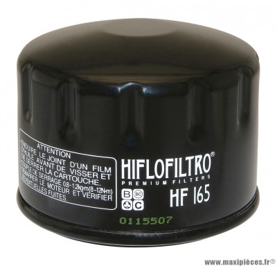 Filtre à huile Hiflofiltro HF165 (76x57mm) pièce pour Moto : BMW 800 F ST