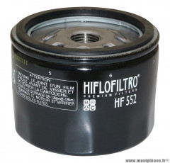 Filtre à huile Hiflofiltro HF552 (76x59mm) pièce pour Moto : MOTO-GUZZI 850 LE-MANS 1975>, CALIFORNIA 1945>, 1000 LE-MANS 1984>, CALIFORNIA 1982>, 1000 SP3 1990>
