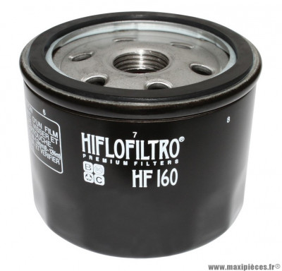 Filtre à huile Hiflofiltro HF160 (76x62mm) pièce pour Moto : BMW F 650 GS, F 800 GS, K 1200 RS, K 1300 R, S 1000 RR-HUSQVARNA 900 NUDA