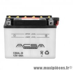 Batterie acsa cb4l-b 12v-4a pièce pour Scooter, Mécaboite, Maxi Scooter, Moto, Quad
