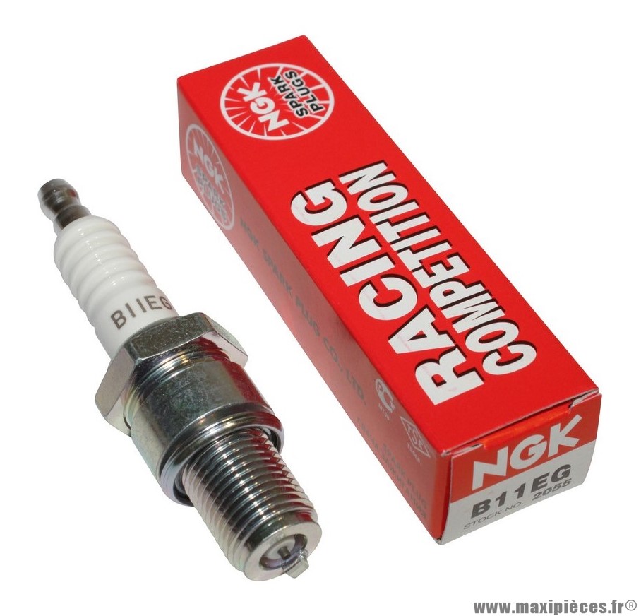 Bougie ngk b11eg (2055) pièce pour Scooter, Mécaboite, Mobylette, Maxi Scooter, Moto, Quad