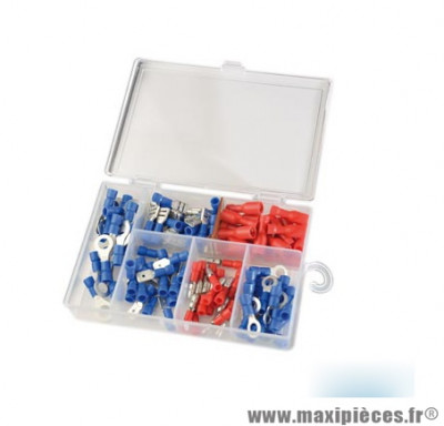 Cosse male et femelle (coffret de 120 panaches) pièce pour Scooter, Mécaboite, Mobylette, Maxi Scooter, Moto, Quad