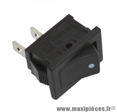 Interrupteur on / off bouton noir pièce pour Scooter, Mécaboite, Mobylette, Maxi Scooter, Moto, Quad