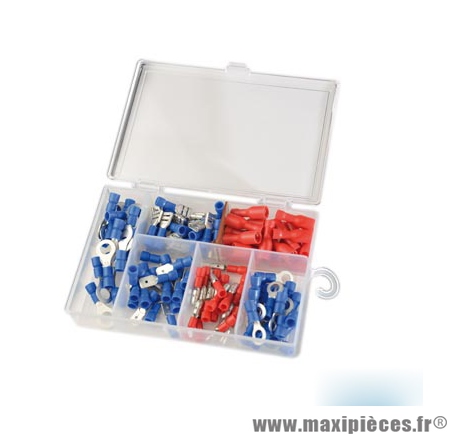 Cosse male et femelle (coffret de 120 panaches) pièce pour Scooter, Mécaboite, Mobylette, Maxi Scooter, Moto, Quad
