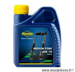 Huile fourche Putoline medium sae 10 minérale vendu en 500ml pièce pour Scooter, Mécaboite, Mobylette, Maxi Scooter, Moto