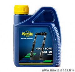 Huile fourche Putoline heavy sae 20 minérale vendu en 500ml pièce pour Scooter, Mécaboite, Mobylette, Maxi Scooter, Moto