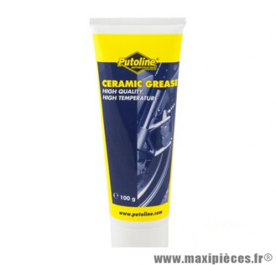 Graisse racing Putoline multi usage hautes températures ceramic vendu en 100g - jusqu'a 1500°c pièce pour Scooter, Mécaboite, Mobylette, Maxi Scooter, Moto, Quad