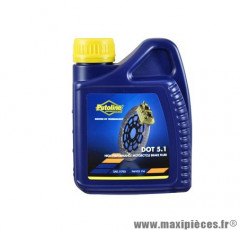 Liquide frein dot5.1 Putoline universel brake fluid vendu en 500ml pièce pour Scooter, Mécaboite, Mobylette, Maxi Scooter, Moto, Quad