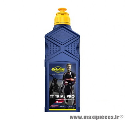 Huile moteur 2 temps Putoline tt trial pro vendu en 1L - 100 % synthèse pièce pour Scooter, Mécaboite, Mobylette, Moto, Quad, Maxi Scooter