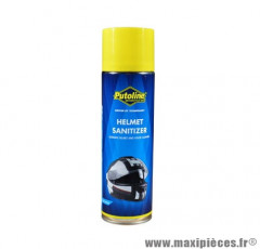 Nettoyant intérieur casque Putoline sanitizer (aérosol) vendu en 500ml pièce pour Scooter, Mécaboite, Mobylette, Maxi Scooter