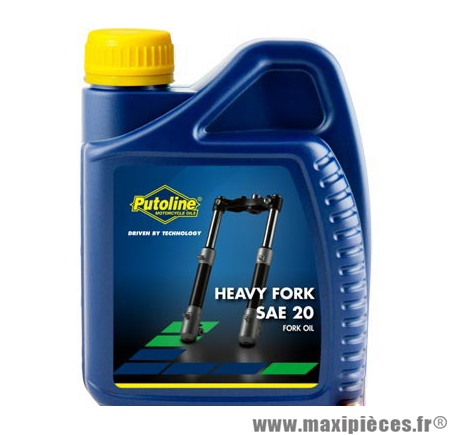 Huile fourche Putoline heavy sae 20 minérale vendu en 500ml pièce pour Scooter, Mécaboite, Mobylette, Maxi Scooter, Moto