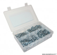 Boite de 1550 rondelles plate acier (diamètre 5 - 6 - 8 - 10mm)
