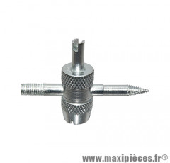 Outil réparation valve type schrader avec démonte obus / tire valve