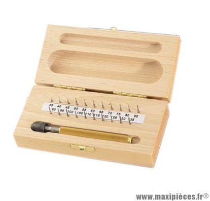 Coffret 21 alésoirs gicleur 0,35 à 1,35 par 5/100eme