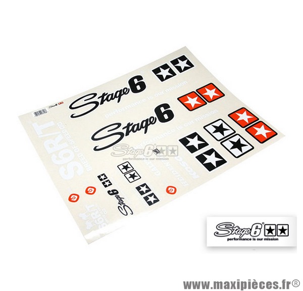Kit d'autocollants/stickers A2 Stage 6 MKII" couleur Blanc