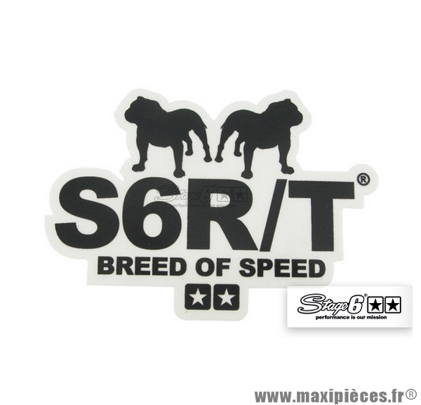 Sticker / Autocollant Stage 6 R/T Breed of Speed" couleur noir 9,1x6,5cm