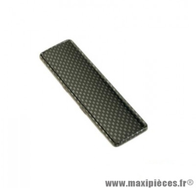Plaque cache numéro de cadre imitation carbone pour mbk booster nitro yamaha aerox