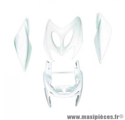 Kit carrosserie Tun'r (4 pièces) type origine blanc pour scooter nitro / aerox de 97 à 2012