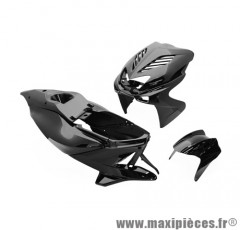 Kit carrosserie Replay (8 pièces) design noir brillant pour scooter mbk nitro / yamaha aerox 1997>2012
