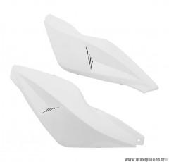 Paire de coques arrière Replay design blanc pour scooter mbk nitro / yamaha 50 aerox 1997>2012