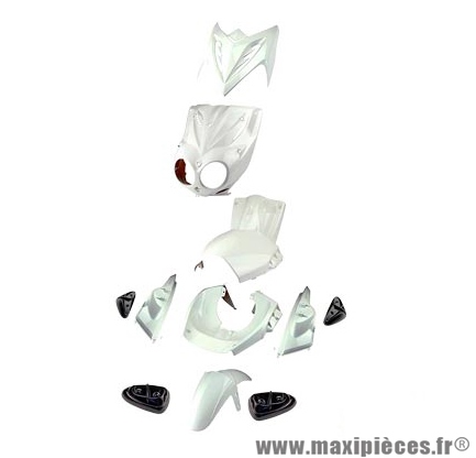 Kit carrosserie Tun'r blanc pour scooter stunt / slider naked après 2005